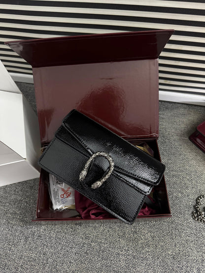 Gucci Dionysus Mini Bag - Black with Silver Hardware