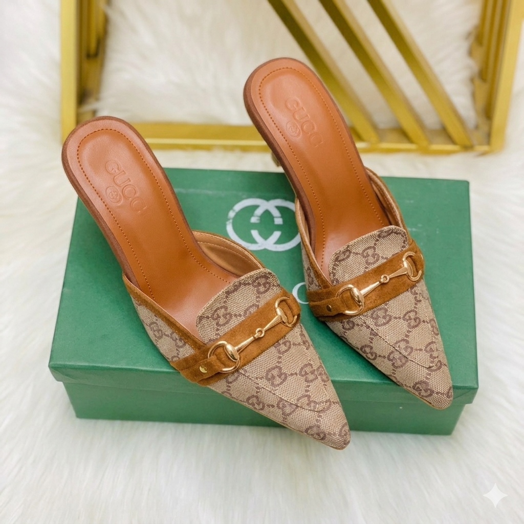 Gucci GG Canvas Horsebit Mule Slides