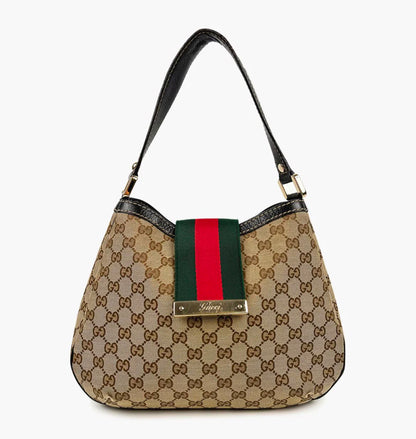 Gucci GG Canvas New Ladies Web Hobo Bag