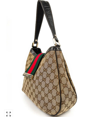 Gucci GG Canvas New Ladies Web Hobo Bag