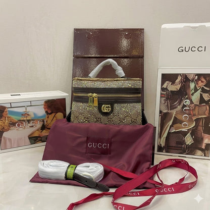 Gucci GG Crystal Vanity Top Handle Bag