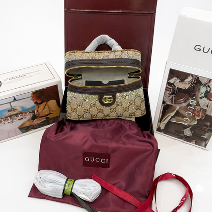 Gucci GG Crystal Vanity Top Handle Bag