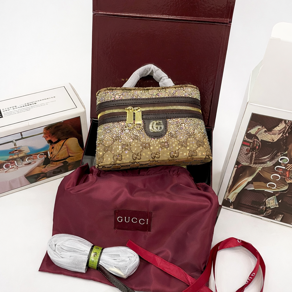 Gucci GG Crystal Vanity Top Handle Bag