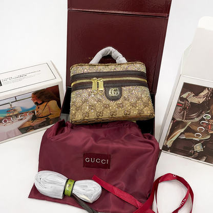 Gucci GG Crystal Vanity Top Handle Bag