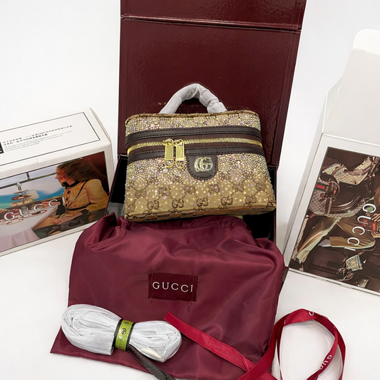 Gucci GG Crystal Vanity Top Handle Bag