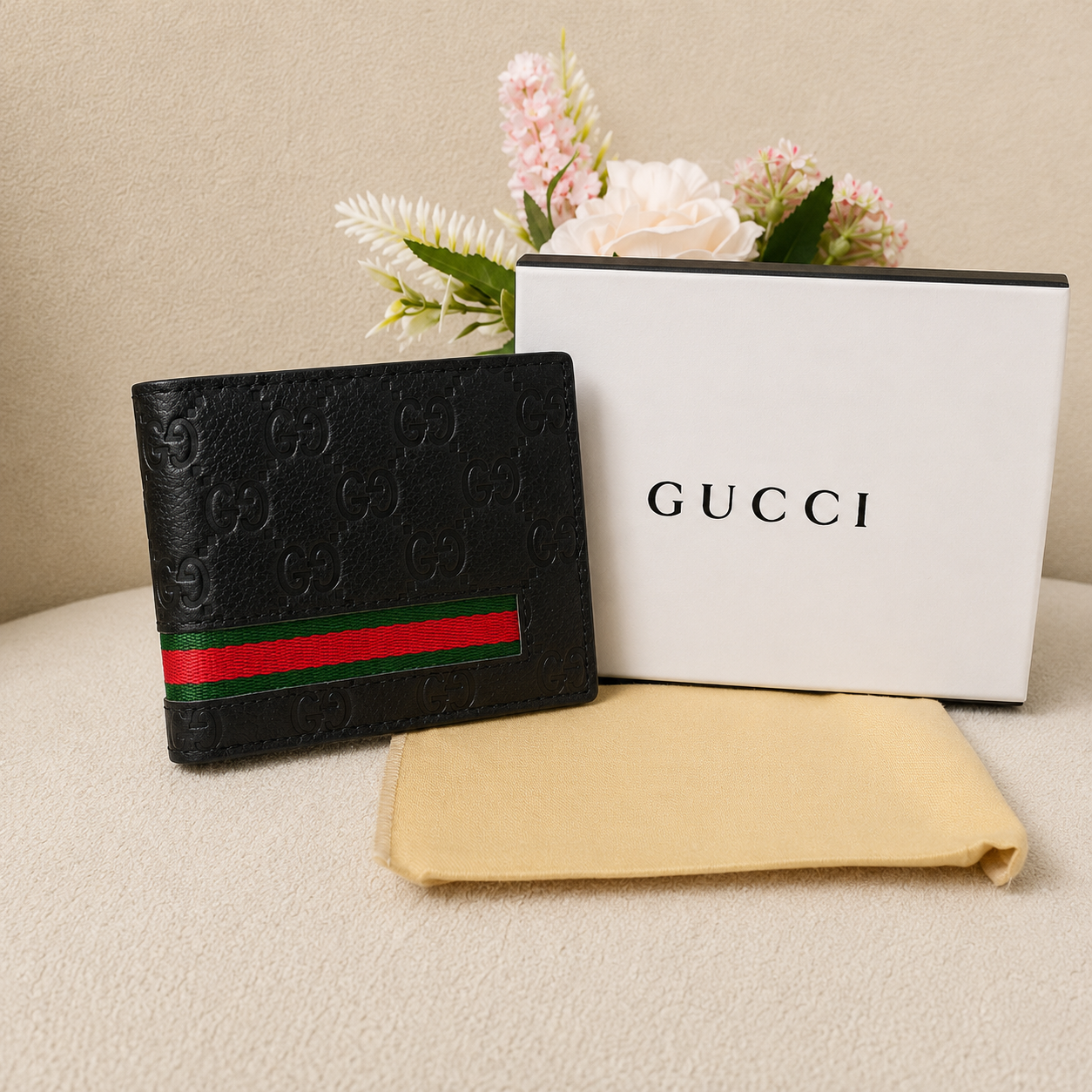Gucci GG Embossed Bi-Fold Wallet – Black Edition