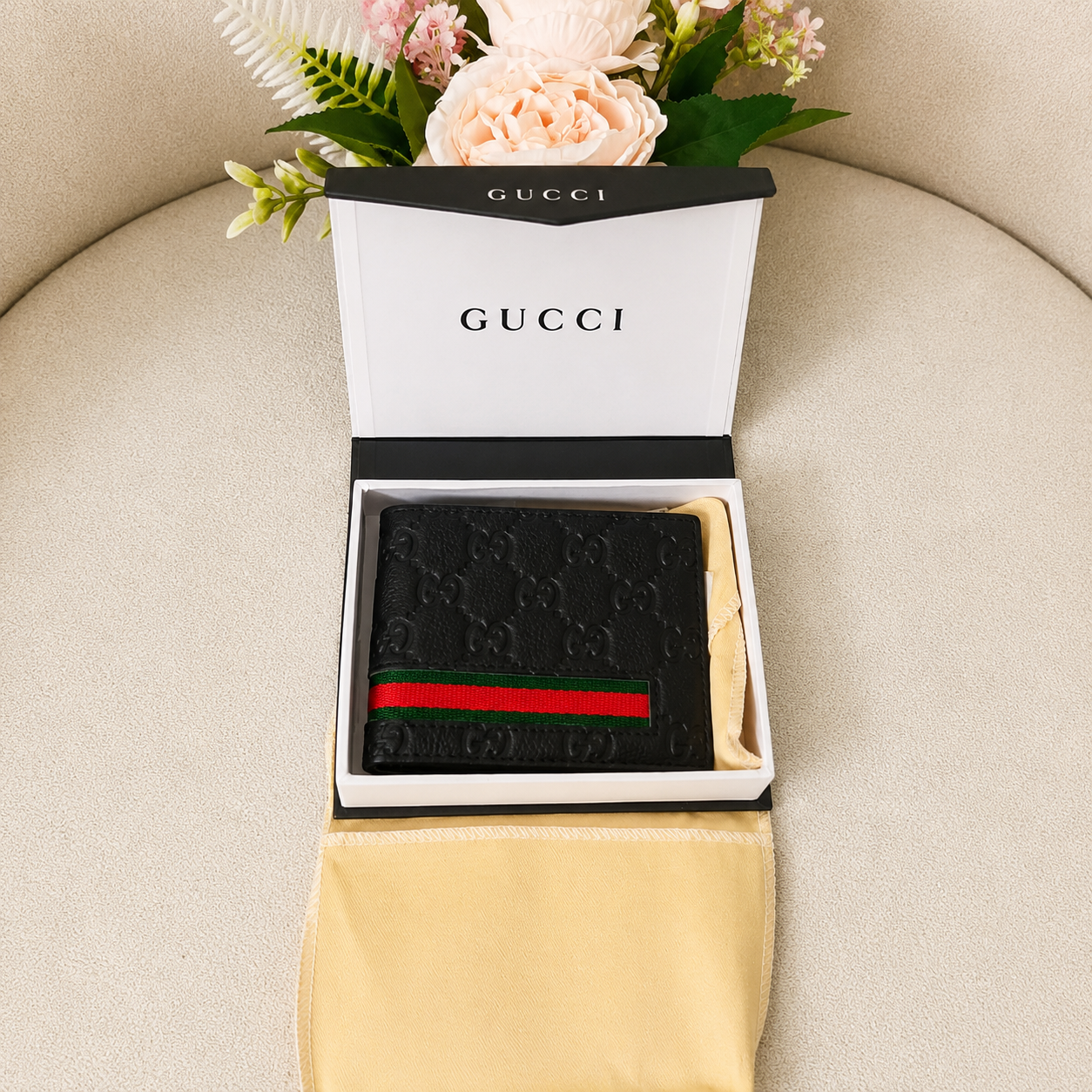 Gucci GG Embossed Bi-Fold Wallet – Black Edition