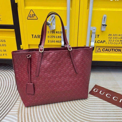 Gucci GG Embossed Leather Tote Bag