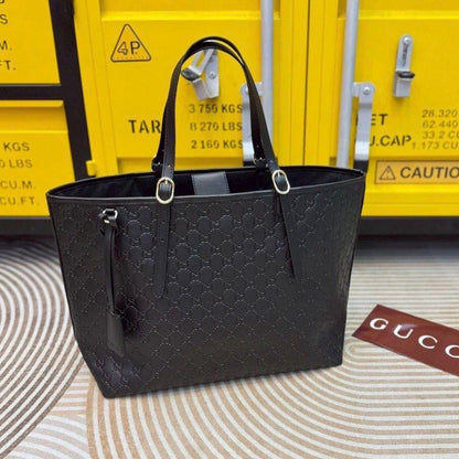 Gucci GG Embossed Leather Tote Bag