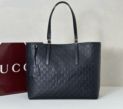 Gucci GG Embossed Leather Tote Bag
