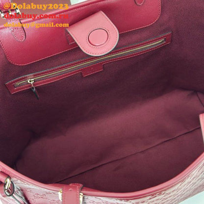Gucci GG Embossed Leather Tote Bag