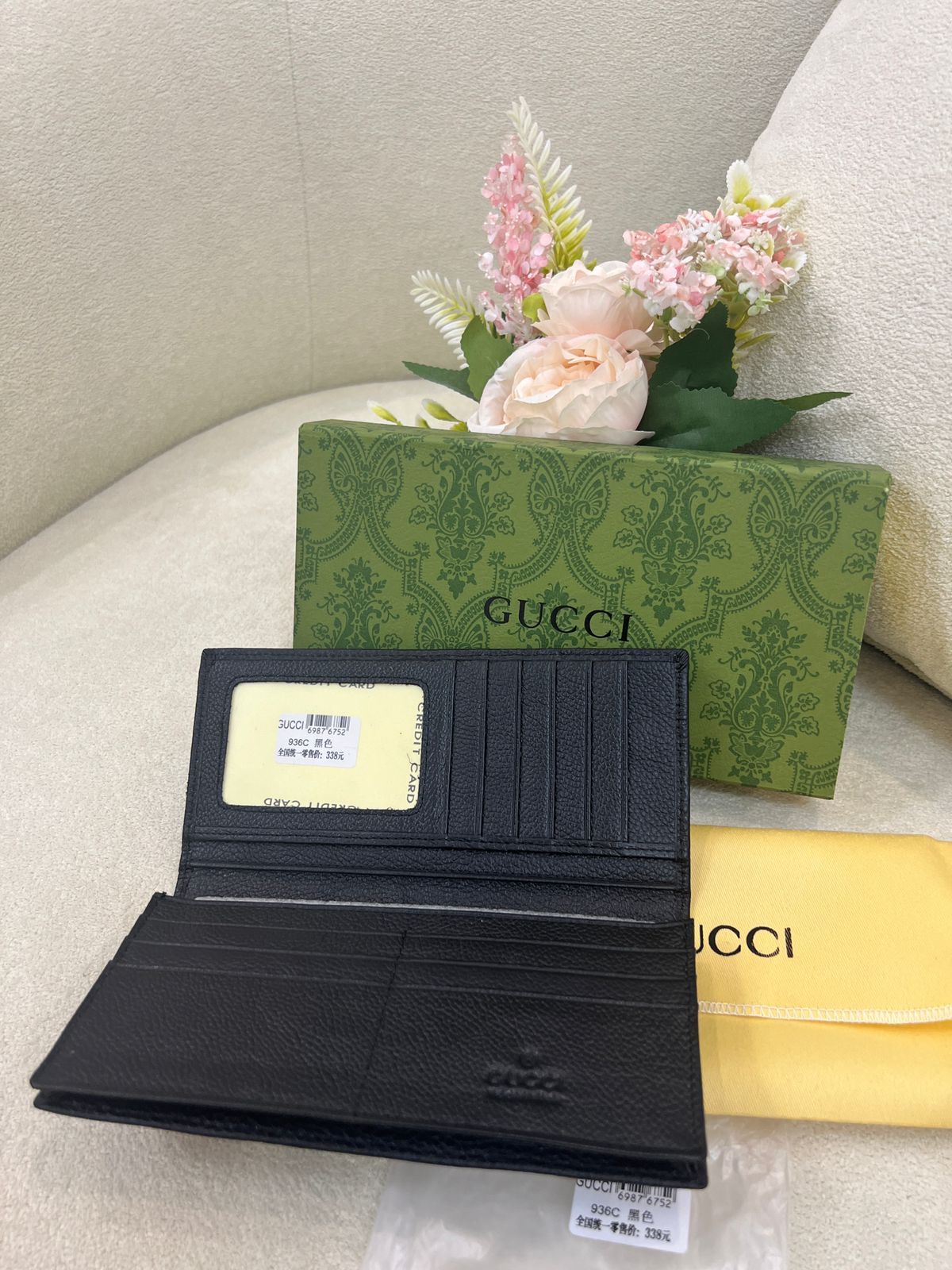 Gu-cci GG Embossed Long Wallet Style