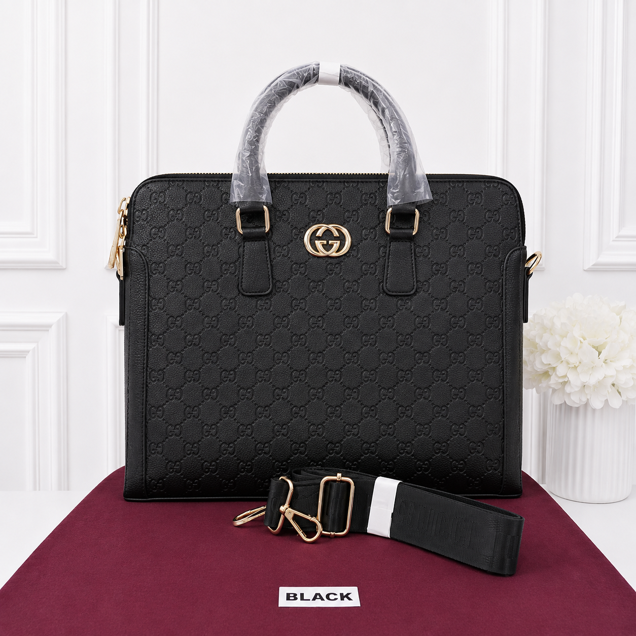 Gucci GG Embossed Premium Laptop Briefcase