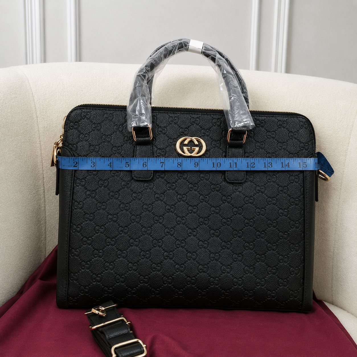 Gucci GG Embossed Premium Laptop Briefcase