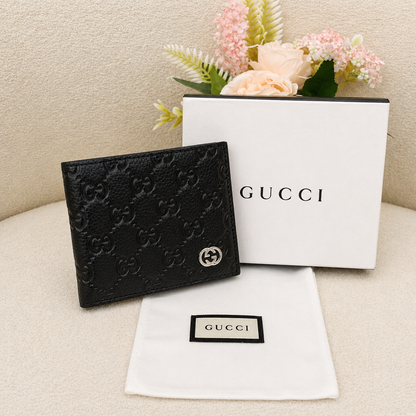 Gucci GG Embossed Premium Leather Bifold Wallet