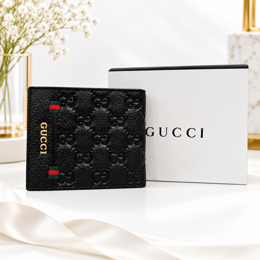 Gucci GG Embossed Web Stripe Bifold Wallet