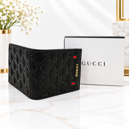 Gucci GG Embossed Web Stripe Bifold Wallet