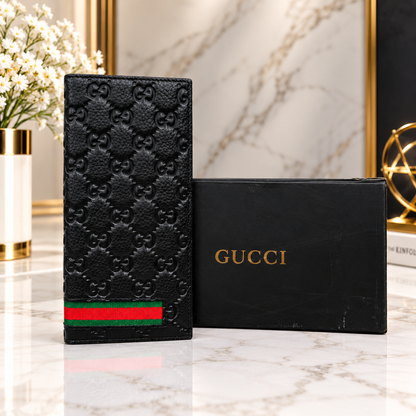 Gucci GG Embossed Web Stripe Long Wallet