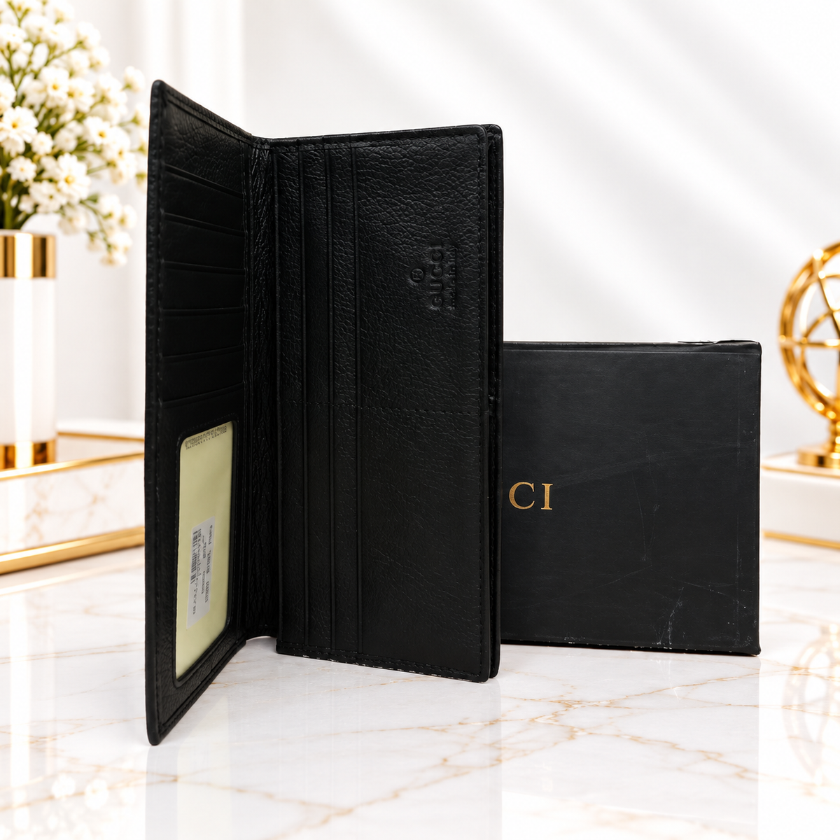 Gucci GG Embossed Web Stripe Long Wallet