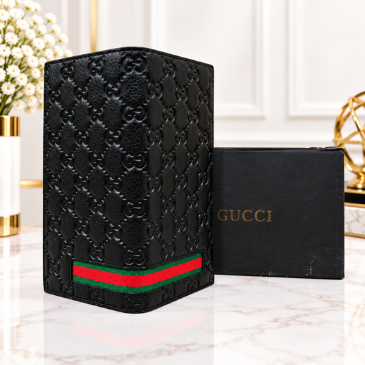 Gucci GG Embossed Web Stripe Long Wallet