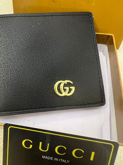 Gu-cci GG Logo Bi-Fold Wallet Style