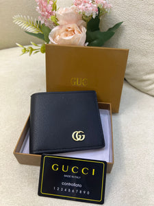 Gu-cci GG Logo Bi-Fold Wallet Style