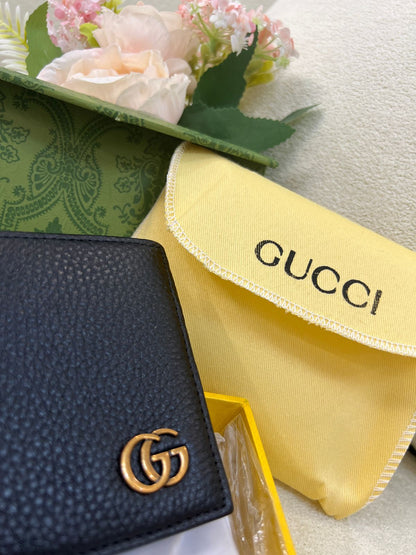 Gu-cci GG Logo Leather Wallet Style