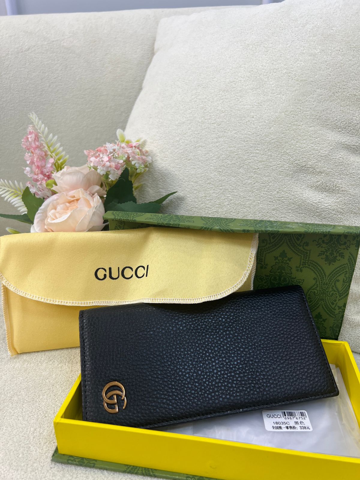 Gu-cci GG Logo Long Wallet Style
