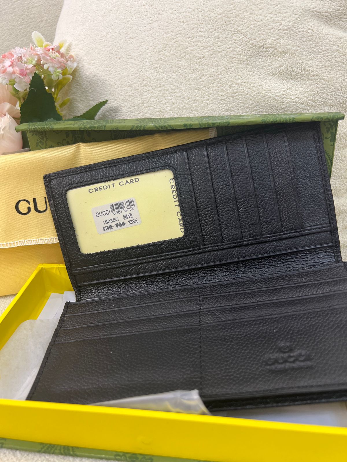 Gu-cci GG Logo Long Wallet Style