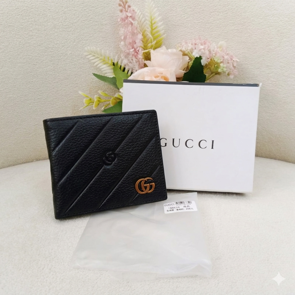 Gucci GG Marmont Premium Leather Bifold Wallet