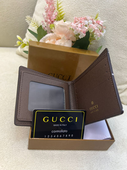 Gu-cci GG Monogram Bi-Fold Wallet Style