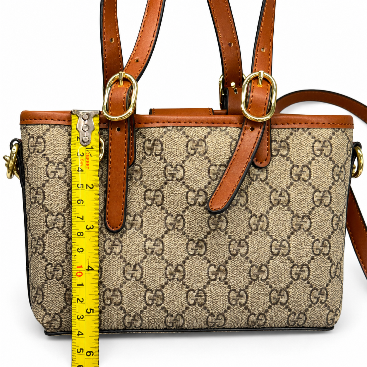 Gucci GG Monogram Mini Tote Crossbody Bag