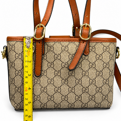 Gucci GG Monogram Mini Tote Crossbody Bag