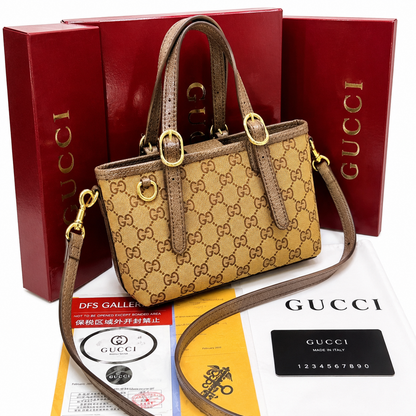 Gucci GG Monogram Mini Tote Crossbody Bag
