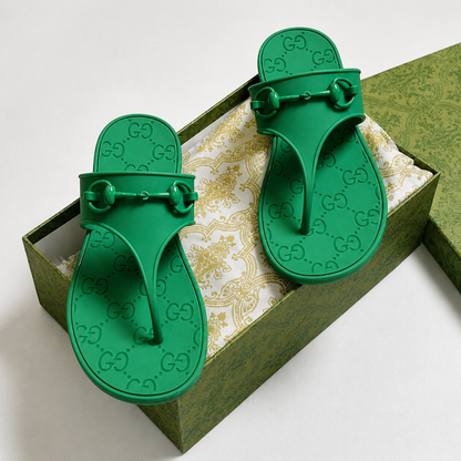 Gucci GG Monogram Thong Flat Sandals