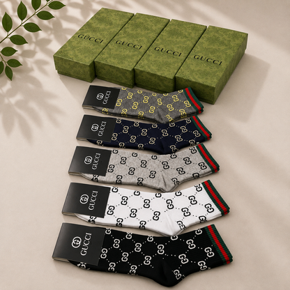 Gucci GG Monogram Web Stripe Premium Ankle Socks