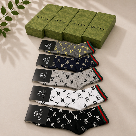 Gucci GG Monogram Web Stripe Premium Ankle Socks