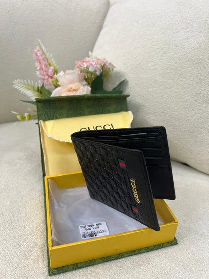 Gu-cci GG Pattern Leather Wallet Style