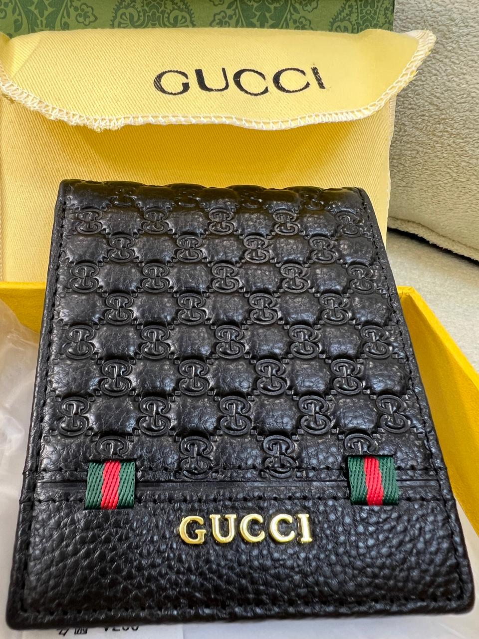 Gu-cci GG Pattern Leather Wallet Style