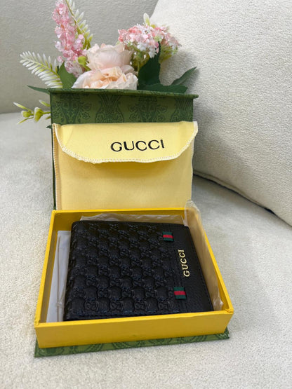 Gu-cci GG Pattern Leather Wallet Style