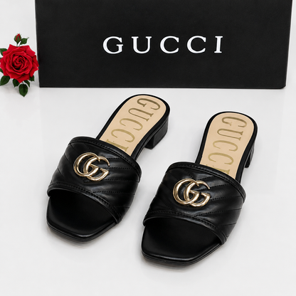 Gucci GG Quilted Slide Sandals