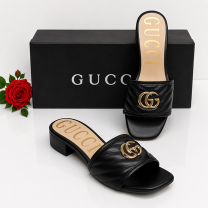 Gucci GG Quilted Slide Sandals
