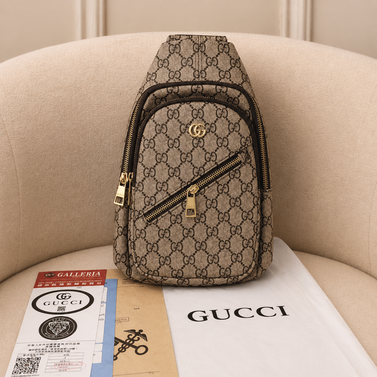 Gucci GG Supreme Canvas Sling Bag