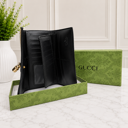 Gucci GG Supreme Web Stripe Long Wallet