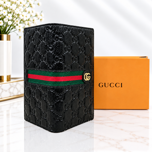 Gucci GG Web Stripe Continental Long Wallet