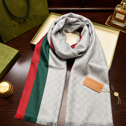 Gucci GG Web Stripe Luxury Shawl