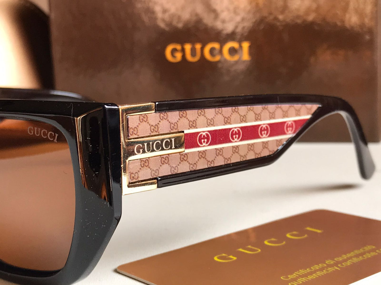 Gucci Geometric Frame Sunglasses