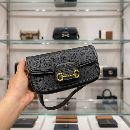 Gucci Horsebit 1955 Crystal Shoulder Bag (Studded Variant)