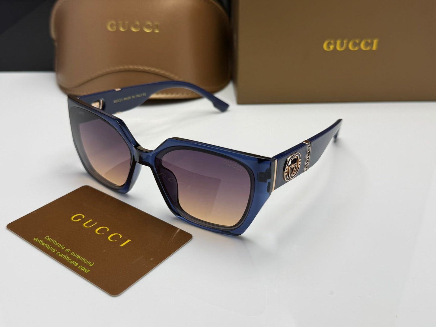 Gucci Interlocking GG Luxe Square Sunglasses