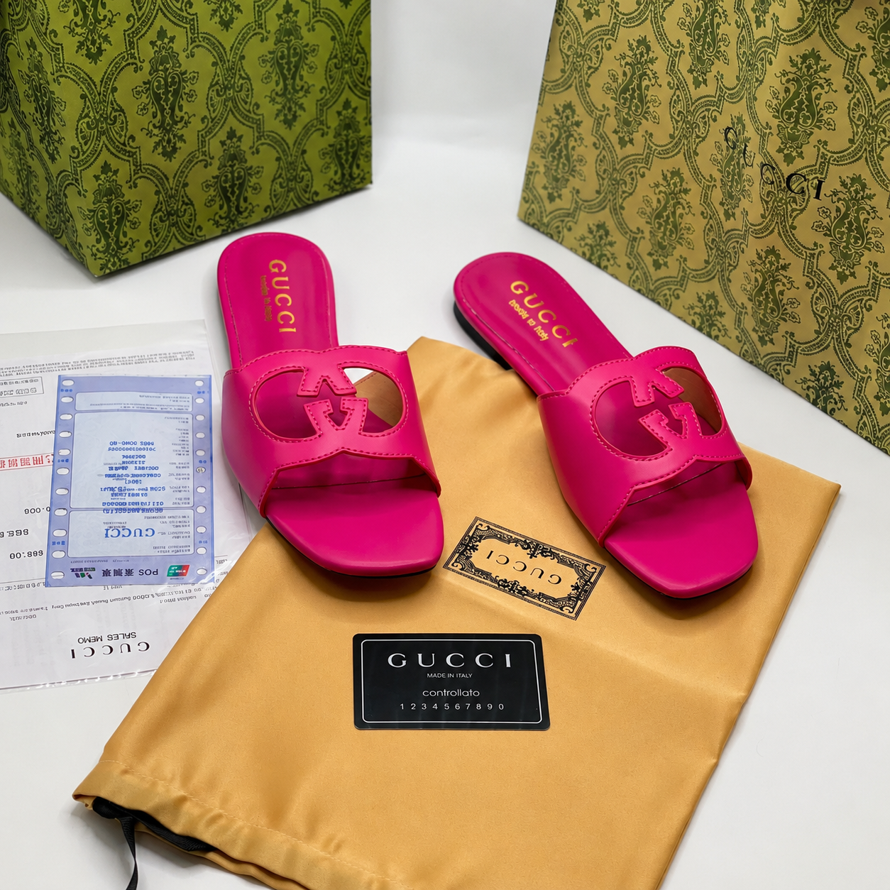 Gucci Interlocking G Slide Sandals
